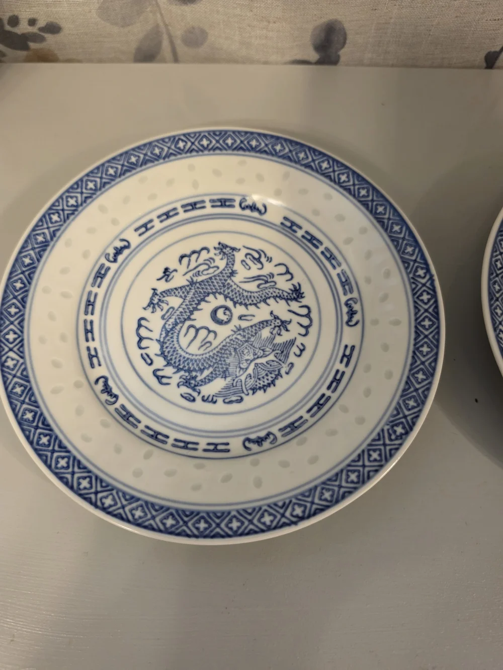 Two Blue and White Dragon Ceramic- 7